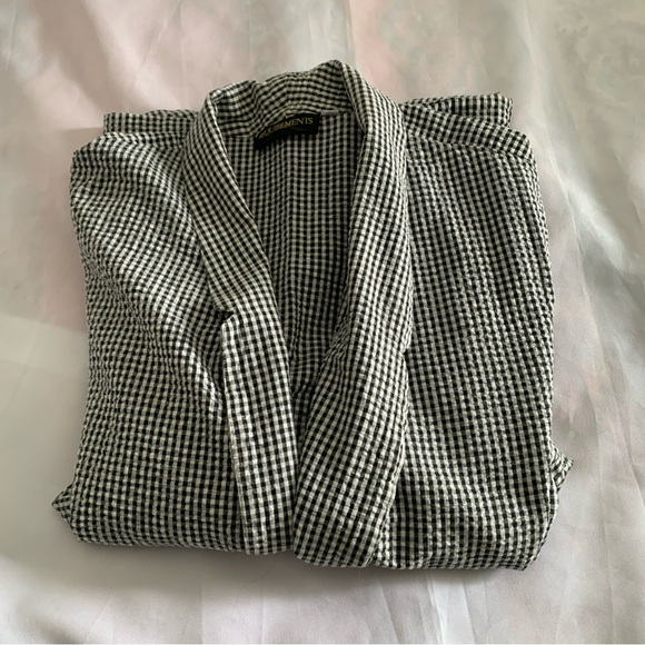 Requirements Black White Gingham Blazer 100% Cotton Pockets Single Button 18 - Picture 2 of 11